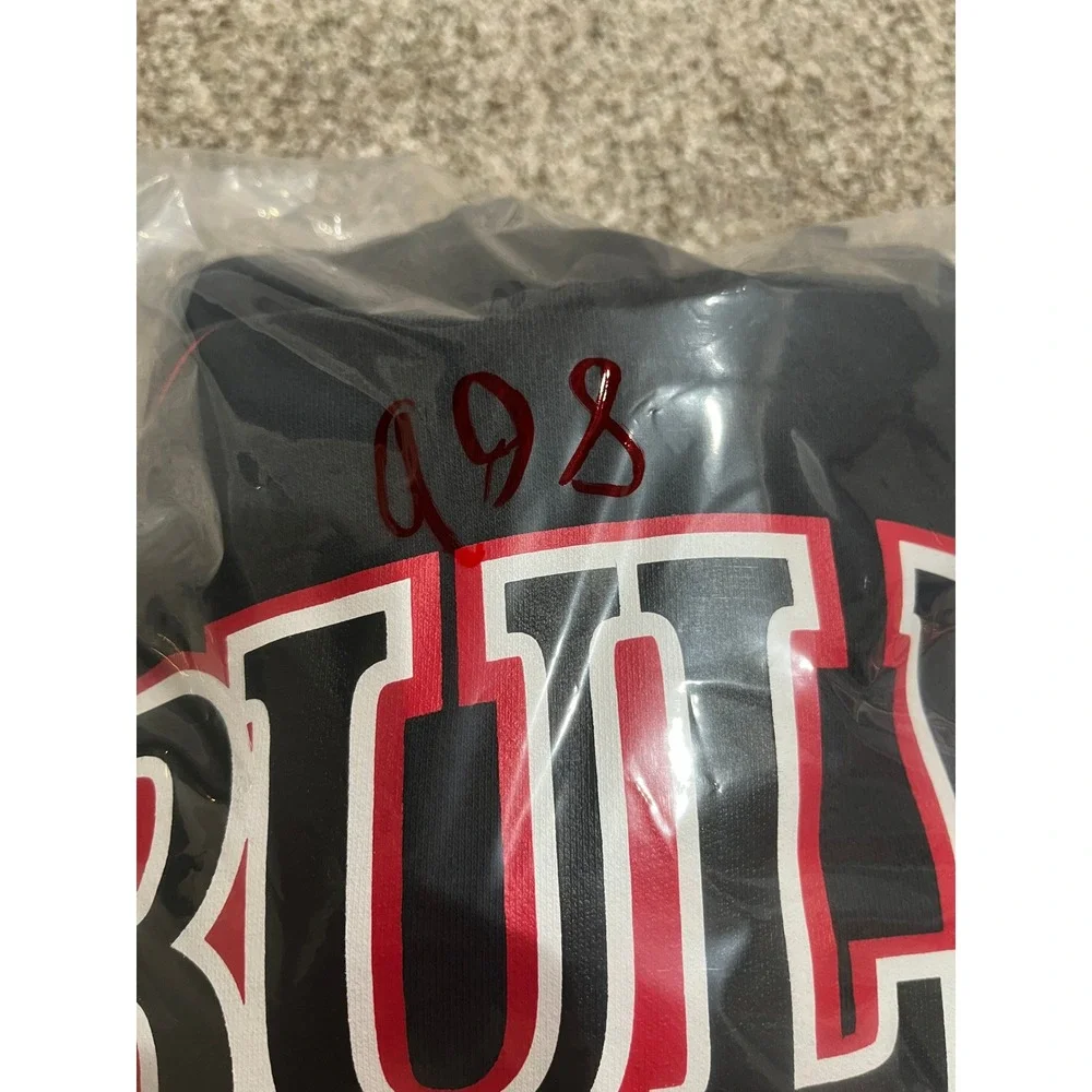 Nike Chicago Bulls NBA Basketball Hoodie Mens Medium Black Fleece Pullover Swish